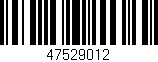 Código de barras (EAN, GTIN, SKU, ISBN): '47529012'