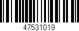 Código de barras (EAN, GTIN, SKU, ISBN): '47531019'