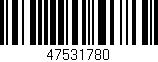 Código de barras (EAN, GTIN, SKU, ISBN): '47531780'
