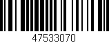 Código de barras (EAN, GTIN, SKU, ISBN): '47533070'