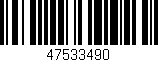 Código de barras (EAN, GTIN, SKU, ISBN): '47533490'