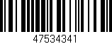 Código de barras (EAN, GTIN, SKU, ISBN): '47534341'