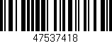 Código de barras (EAN, GTIN, SKU, ISBN): '47537418'