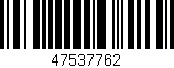 Código de barras (EAN, GTIN, SKU, ISBN): '47537762'