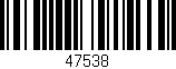 Código de barras (EAN, GTIN, SKU, ISBN): '47538'
