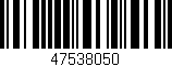 Código de barras (EAN, GTIN, SKU, ISBN): '47538050'