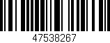 Código de barras (EAN, GTIN, SKU, ISBN): '47538267'
