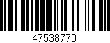 Código de barras (EAN, GTIN, SKU, ISBN): '47538770'