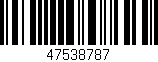 Código de barras (EAN, GTIN, SKU, ISBN): '47538787'