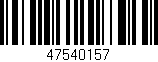 Código de barras (EAN, GTIN, SKU, ISBN): '47540157'