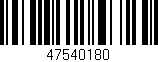 Código de barras (EAN, GTIN, SKU, ISBN): '47540180'