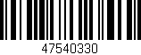 Código de barras (EAN, GTIN, SKU, ISBN): '47540330'