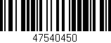 Código de barras (EAN, GTIN, SKU, ISBN): '47540450'