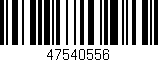 Código de barras (EAN, GTIN, SKU, ISBN): '47540556'