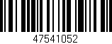 Código de barras (EAN, GTIN, SKU, ISBN): '47541052'