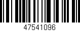 Código de barras (EAN, GTIN, SKU, ISBN): '47541096'