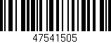 Código de barras (EAN, GTIN, SKU, ISBN): '47541505'