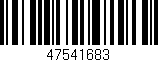 Código de barras (EAN, GTIN, SKU, ISBN): '47541683'