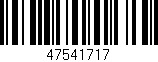 Código de barras (EAN, GTIN, SKU, ISBN): '47541717'
