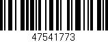 Código de barras (EAN, GTIN, SKU, ISBN): '47541773'