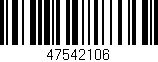 Código de barras (EAN, GTIN, SKU, ISBN): '47542106'