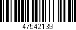 Código de barras (EAN, GTIN, SKU, ISBN): '47542139'