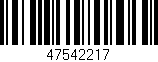 Código de barras (EAN, GTIN, SKU, ISBN): '47542217'