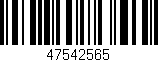 Código de barras (EAN, GTIN, SKU, ISBN): '47542565'