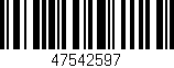 Código de barras (EAN, GTIN, SKU, ISBN): '47542597'