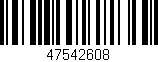 Código de barras (EAN, GTIN, SKU, ISBN): '47542608'