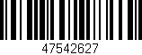 Código de barras (EAN, GTIN, SKU, ISBN): '47542627'