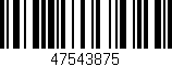 Código de barras (EAN, GTIN, SKU, ISBN): '47543875'
