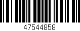 Código de barras (EAN, GTIN, SKU, ISBN): '47544858'