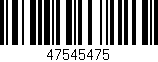 Código de barras (EAN, GTIN, SKU, ISBN): '47545475'