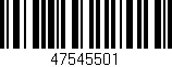 Código de barras (EAN, GTIN, SKU, ISBN): '47545501'