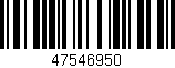 Código de barras (EAN, GTIN, SKU, ISBN): '47546950'
