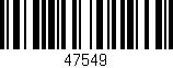 Código de barras (EAN, GTIN, SKU, ISBN): '47549'