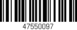 Código de barras (EAN, GTIN, SKU, ISBN): '47550097'
