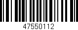 Código de barras (EAN, GTIN, SKU, ISBN): '47550112'