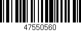 Código de barras (EAN, GTIN, SKU, ISBN): '47550560'