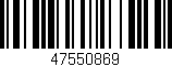 Código de barras (EAN, GTIN, SKU, ISBN): '47550869'