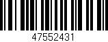 Código de barras (EAN, GTIN, SKU, ISBN): '47552431'