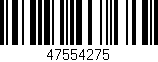 Código de barras (EAN, GTIN, SKU, ISBN): '47554275'
