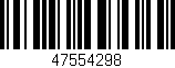 Código de barras (EAN, GTIN, SKU, ISBN): '47554298'