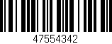 Código de barras (EAN, GTIN, SKU, ISBN): '47554342'