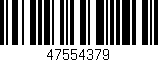 Código de barras (EAN, GTIN, SKU, ISBN): '47554379'