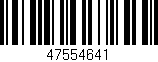 Código de barras (EAN, GTIN, SKU, ISBN): '47554641'