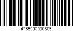 Código de barras (EAN, GTIN, SKU, ISBN): '4755983390605'