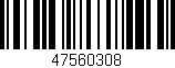 Código de barras (EAN, GTIN, SKU, ISBN): '47560308'
