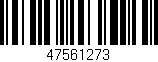 Código de barras (EAN, GTIN, SKU, ISBN): '47561273'